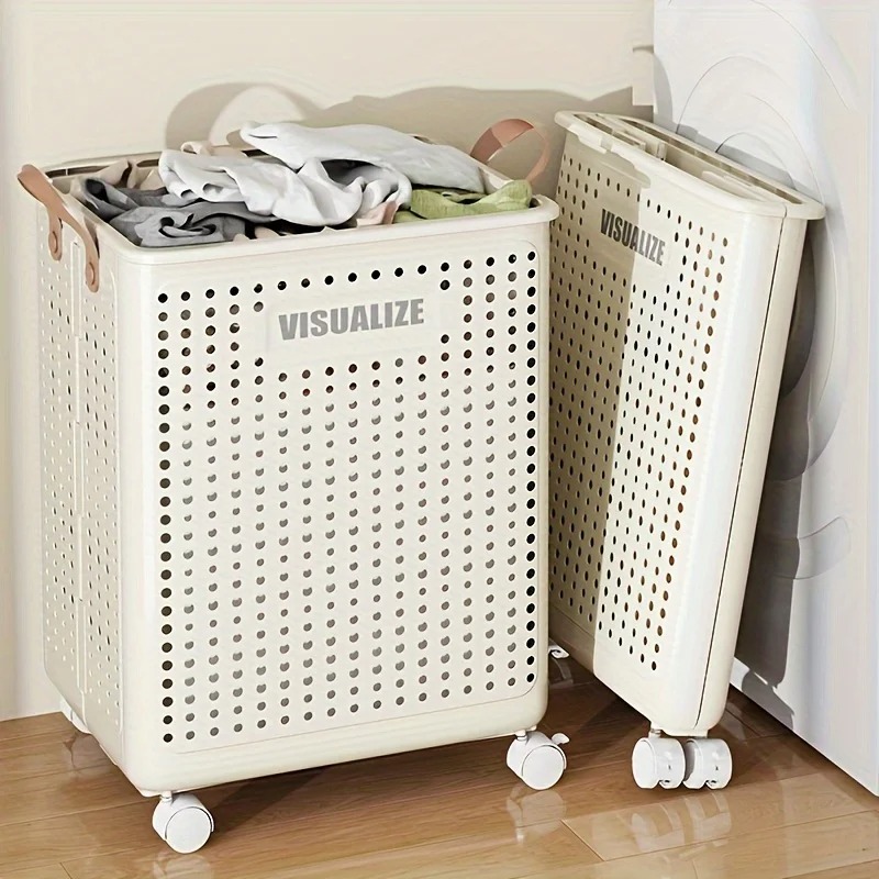 Furniture Hardware Parts - Extra Large Wheeled Folding Laundry Basket