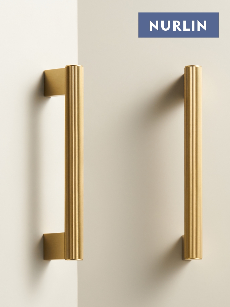 Furniture Hardware Restoration - Nurlin Solid Brass New Linear kitchen