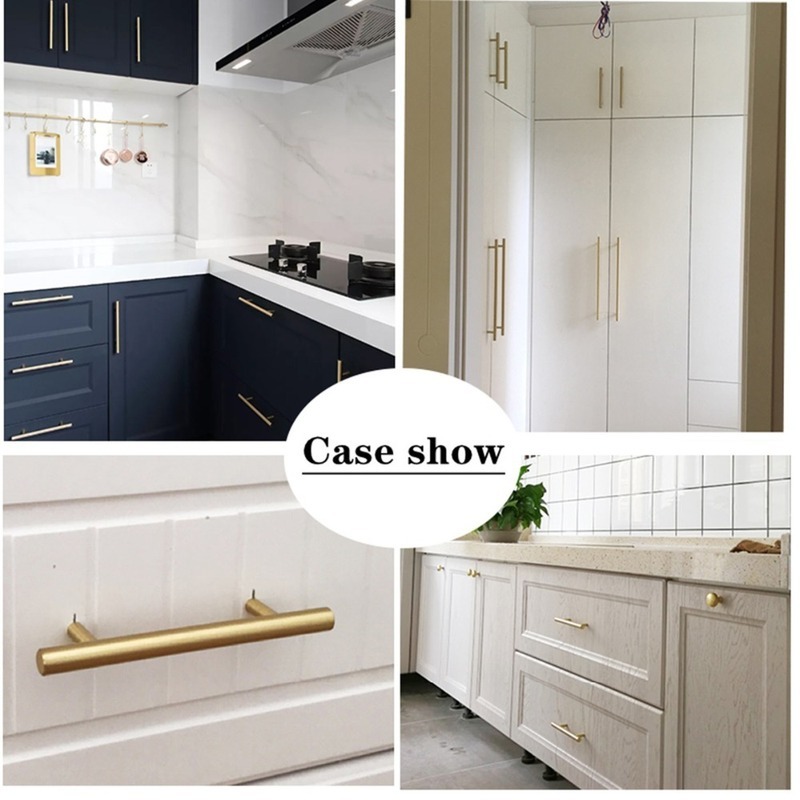 Modern Gold Brushed Straight C – Furniture Hardware Restoration Bewertung und Preis