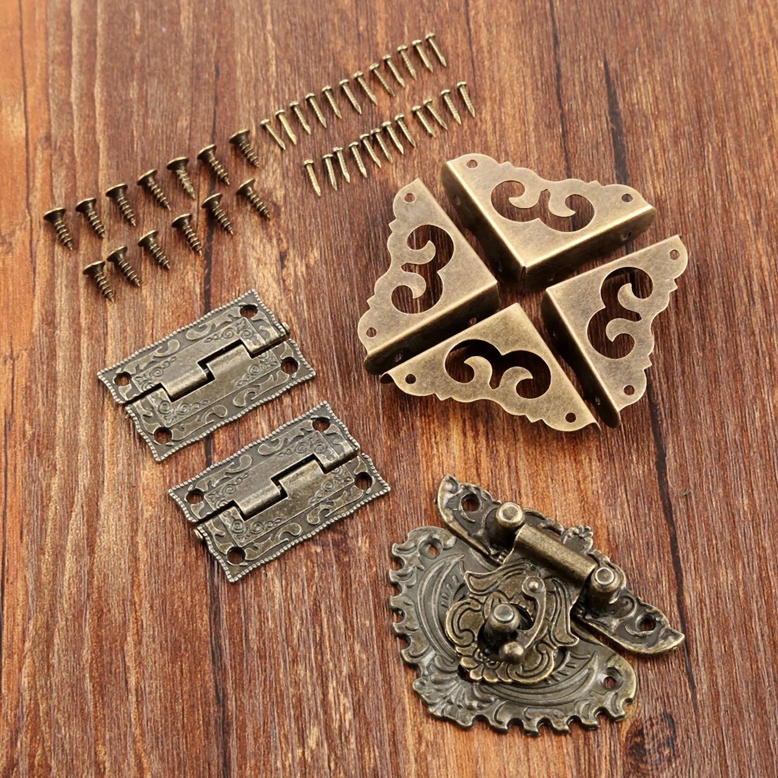 7pcs/set Antique Bronze Padloc – Furniture Hardware Hinges Bewertung und Preis